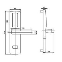 Электронный замок AYT 029BP-5-DI