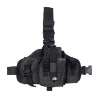 Купить Кобура набедренная на платформе MOLLE с дополнительными подсумками черная в 