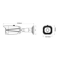 Уличная AHD видеокамера CMD HD1080-WB3,6IR-X