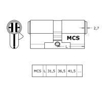 Цилиндр EVVA MCS L62 (ключ-ключ,флажок,золото,функция BSZ)